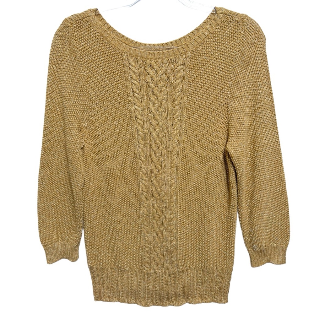 Cotton Knitted Woven Braided Aran Fisherman Cable Knit Sweater Pullover Jumper